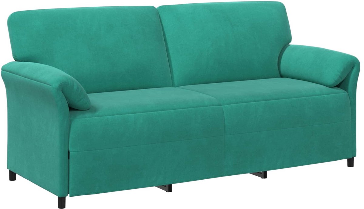 vidaXL 3-Zits - Sofa - Turquoise - 198 - x - 83 - x - 95 - cm - Fluweel