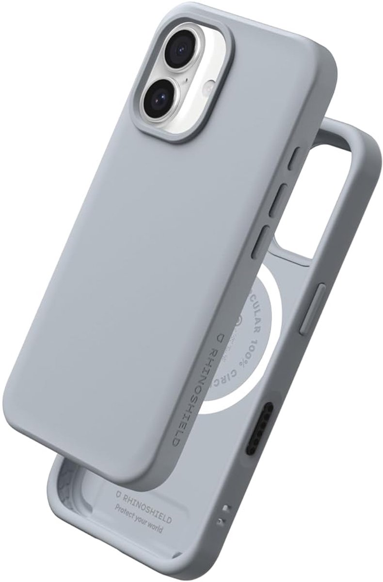 Rhinoshield, Hoesje Geschikt voor Apple iPhone 16 Plus Model SolidX Ultra-stevig compatibel met Magsafe, Grijs