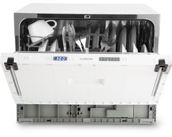 Klarstein Vaatwasser Mini voor 6 Couvert, Stille Inbouw Vaatwasser klein met 6 Programma’s, Tafelmodel Vaatwasser voor Thuis, Kantoor en Camping, Mini Vaatwasser met Wateraansluiting - Vaatwasmachine Afwasmachine - 6 Maatgedekken 52 cm - voor Singles
