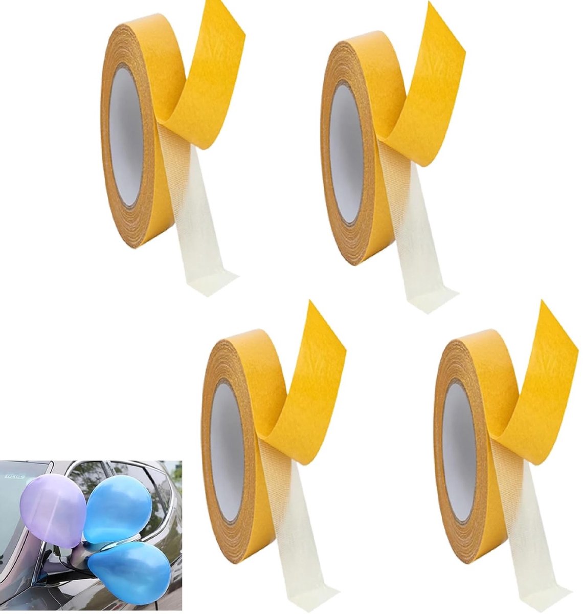 Dubbelzijdige Textieltape 10mm x 10M - Sterke Tape voor Tapijten, Vloermatten en Laminaatv