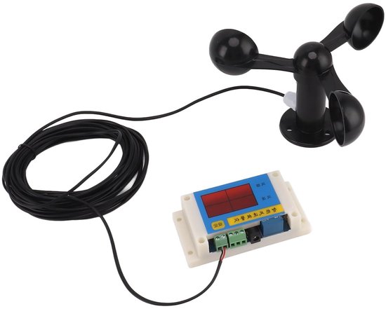 Wind Snelheidsmeter met 3 Ventilatorbladen, Hoog Nauwkeurige Anemometer voor Bouwtoepassingen, 360° Meting en Alarmfunctie, USB Aansluiting, Ideaal voor Windmetingen en Veiligheidsmonitoring — afbeelding 2
