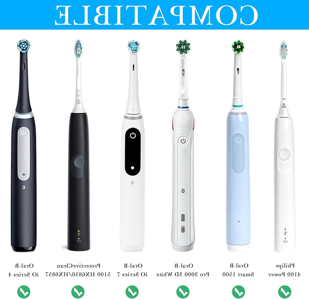 Elektrische Tandpasta Houder van Plastic, Organizer met 3 Vakken voor Tandenborstels, Geschikt voor Oral-B iO en Philips Sonicare (Witte Frame) — afbeelding 2