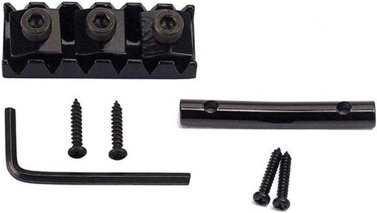Vergrendelbare snarenmoer 42mm voor Floyd Rose tremolobrug (zwart) - Stabiele stemming.