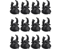 Aquarium Verwarmer Zuignappen, Houders voor Aquarium Buizen, 2.8 cm, Bevestigingsclips voor Verwarmingsstaven en Onderwaterverlichting, Set van 12, Ideaal voor Grote Aquaria
