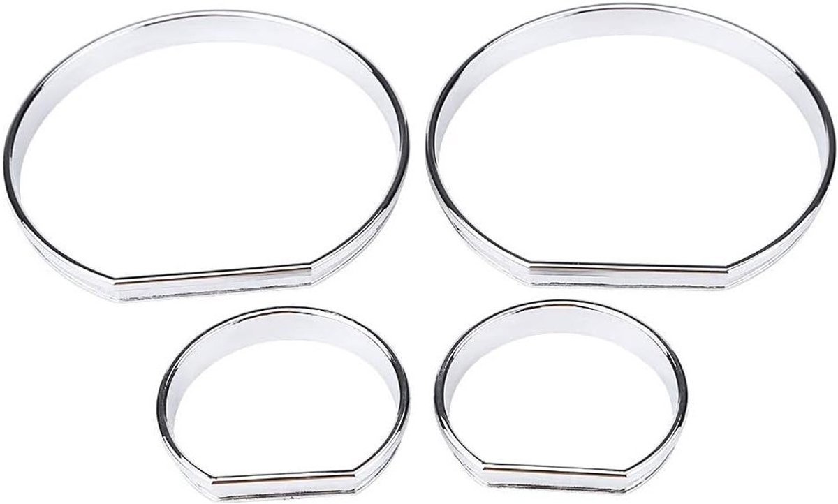 4-delige Decoratieve Ring Set voor Dashboard Speedometer en Gauge voor BMW E46 - Luxe Afwerking en Perfecte Pasvorm