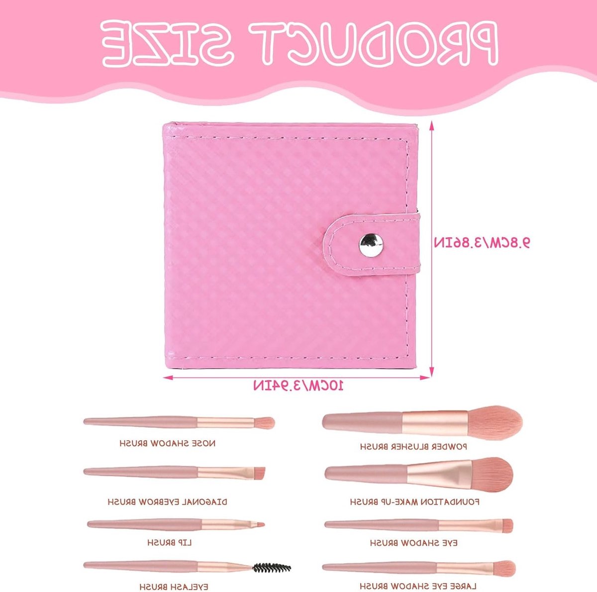 Kids Make-up Set met 9 Kwasten en 32 Kleuren, Veilig en Wasbaar Cosmetica Speelgoed voor Verjaardagen, Feestjes en Prinsessen — afbeelding 5