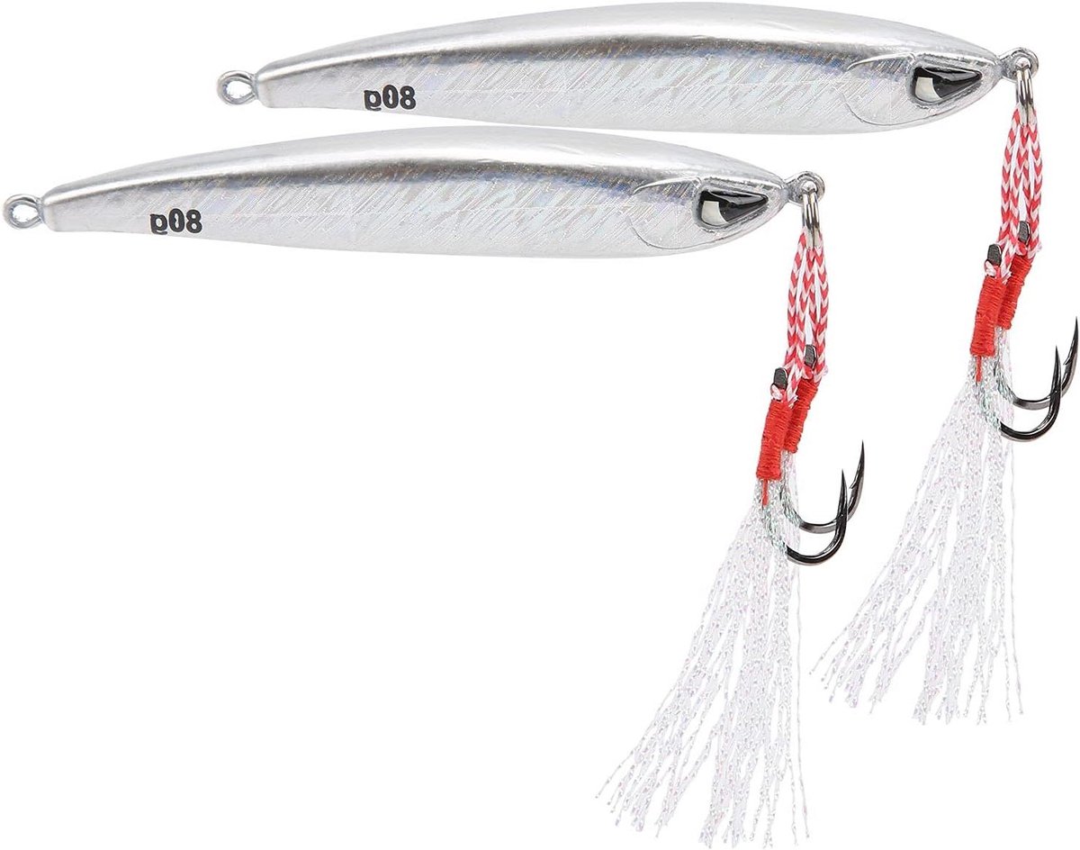 Visaccessoires Imitatieaas - Zacht Kunstaas - Vissen Op Zee - Dubbele Scherpe Haken - 10 Centimeter - Zilver