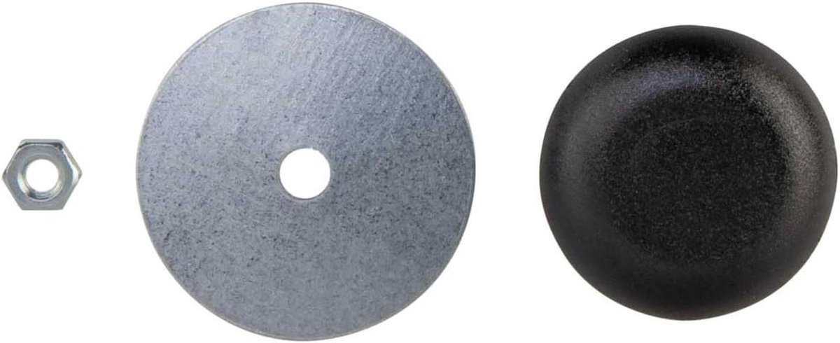 Antenneblindstop - Blinde pluggen - Boorgaten afdekken - Voor vlakke oppervlakken - 30 mm diameter - Zwart