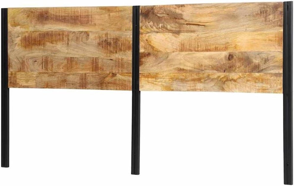 Hoofdeinde Paneel - Bedpaneel Hout - Bed Compleet Maken - Massief Hout IJzer - 200 cm - Bruin