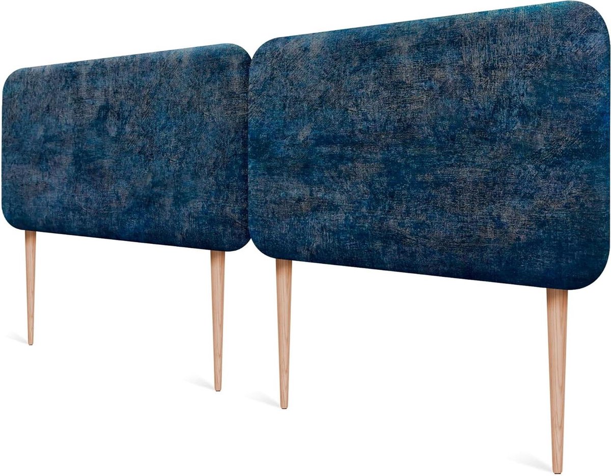Gestoffeerd Hoofdbord - Bed Hoofdsteun - Slaapkamer Aankleden - Vlekwerende Stof - 200 x 105 cm - Blauw
