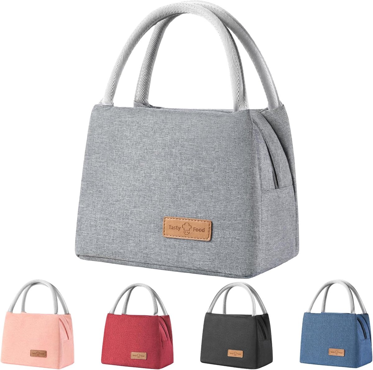 Insulated Lunch Box - Waterproof Cooler Bag - Portable Snack Bag voor Werk School Kantoor Picknick - Grijs