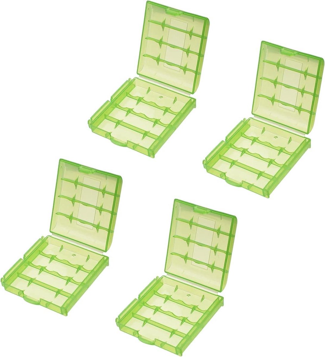 Batterij Organizer Box - Batterij Houder - Batterijen Opbergen - Compact Ontwerp - 4 Batterijen - Groen