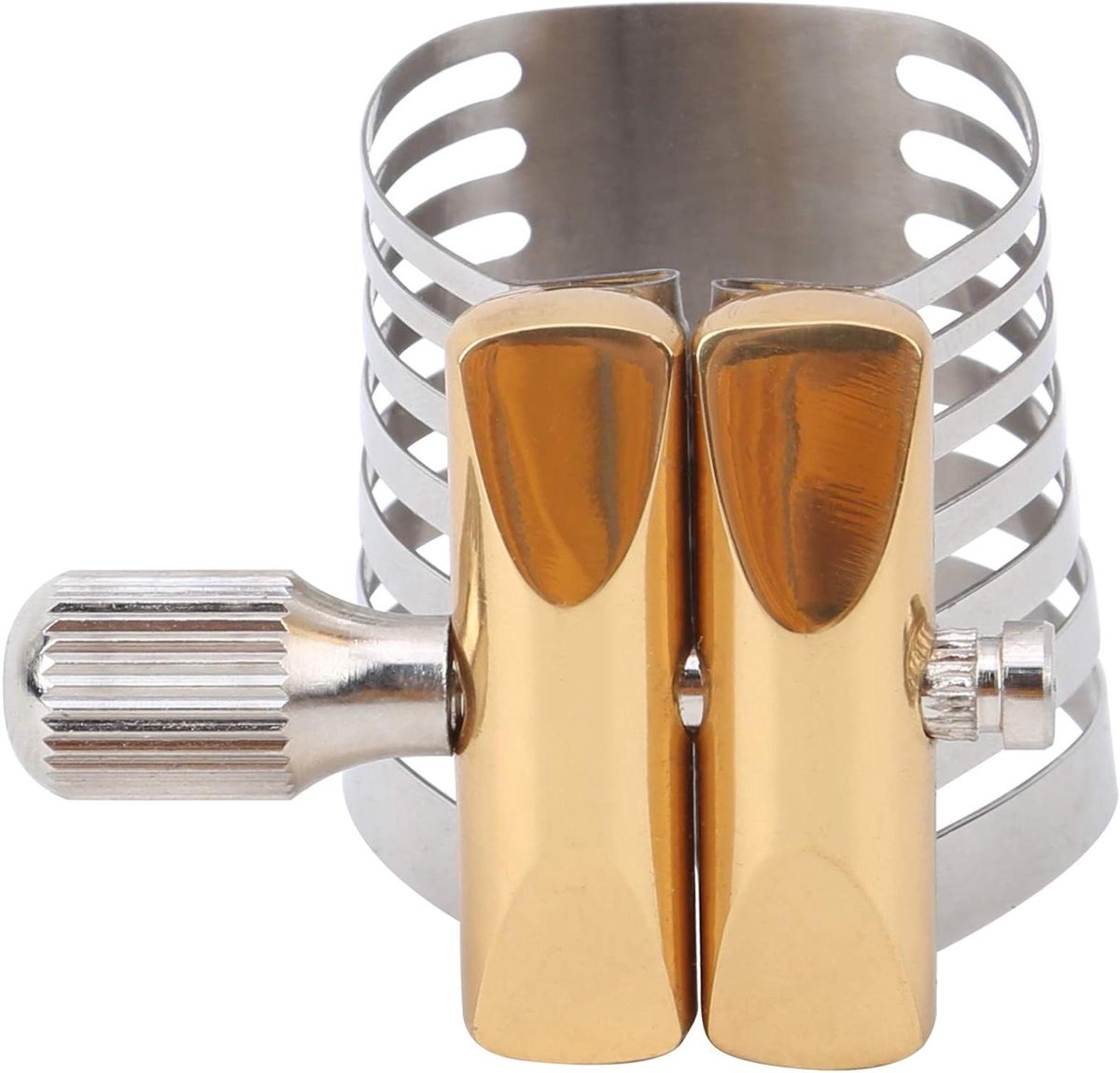 Saxofoon Mondstukbinding - Saxofoon Clip - Muziek Maken - Verstelbare Diameter - Hoog - Zilver