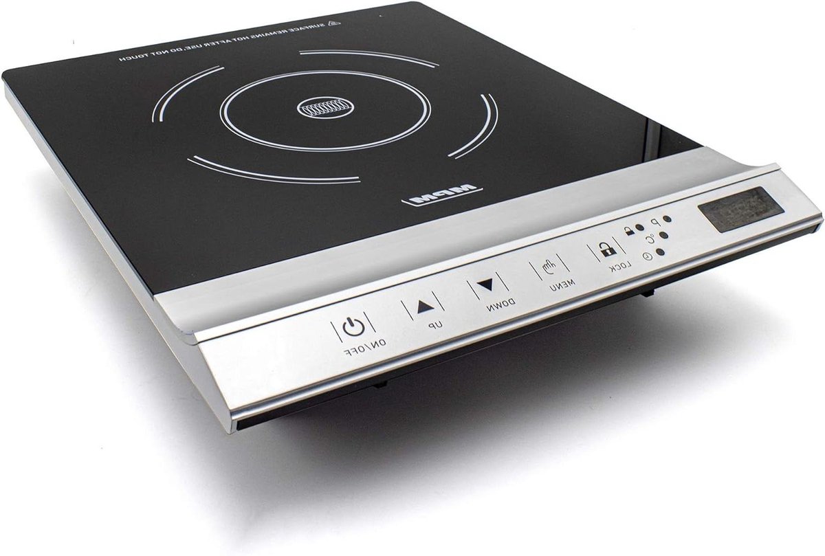 Inductie Kookplaat - Draagbare Plaat - Snel Koken - Touch Control LCD - 1800 W - Zwart Zilver