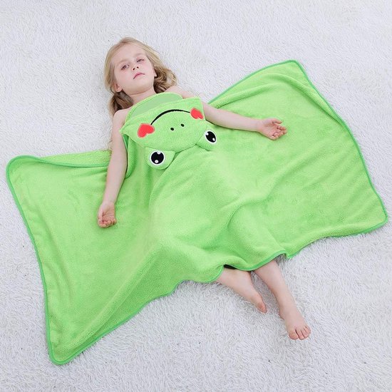 Hooded Handdoeken voor Baby's met Dierengezicht Extra Groot voor Jongens en Meisjes Perfect Baby Shower Cadeau 0-7 jaar, Kikker — afbeelding 3
