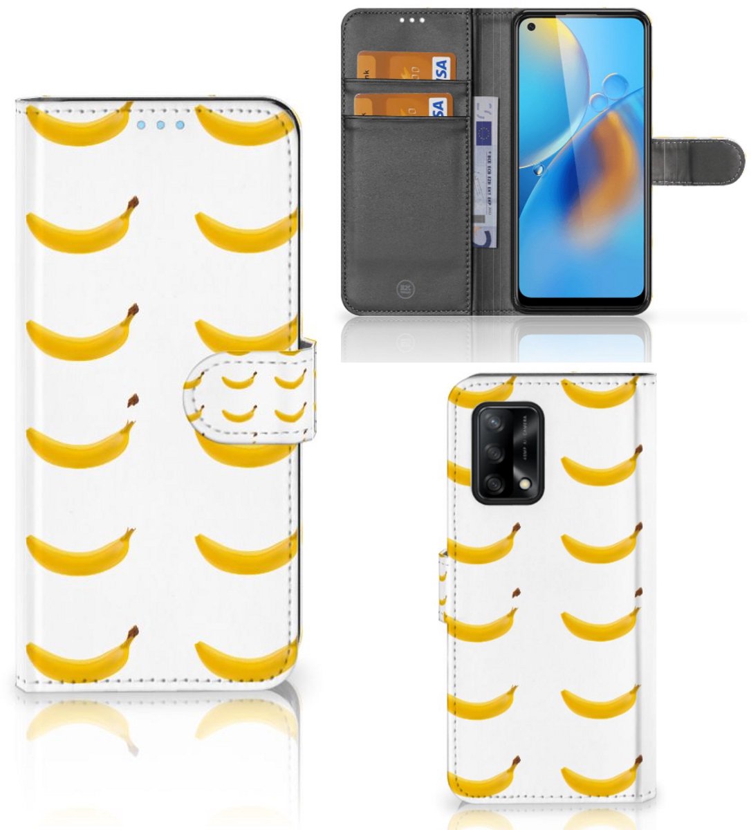 OPPO A74 4G Book Cover Banana