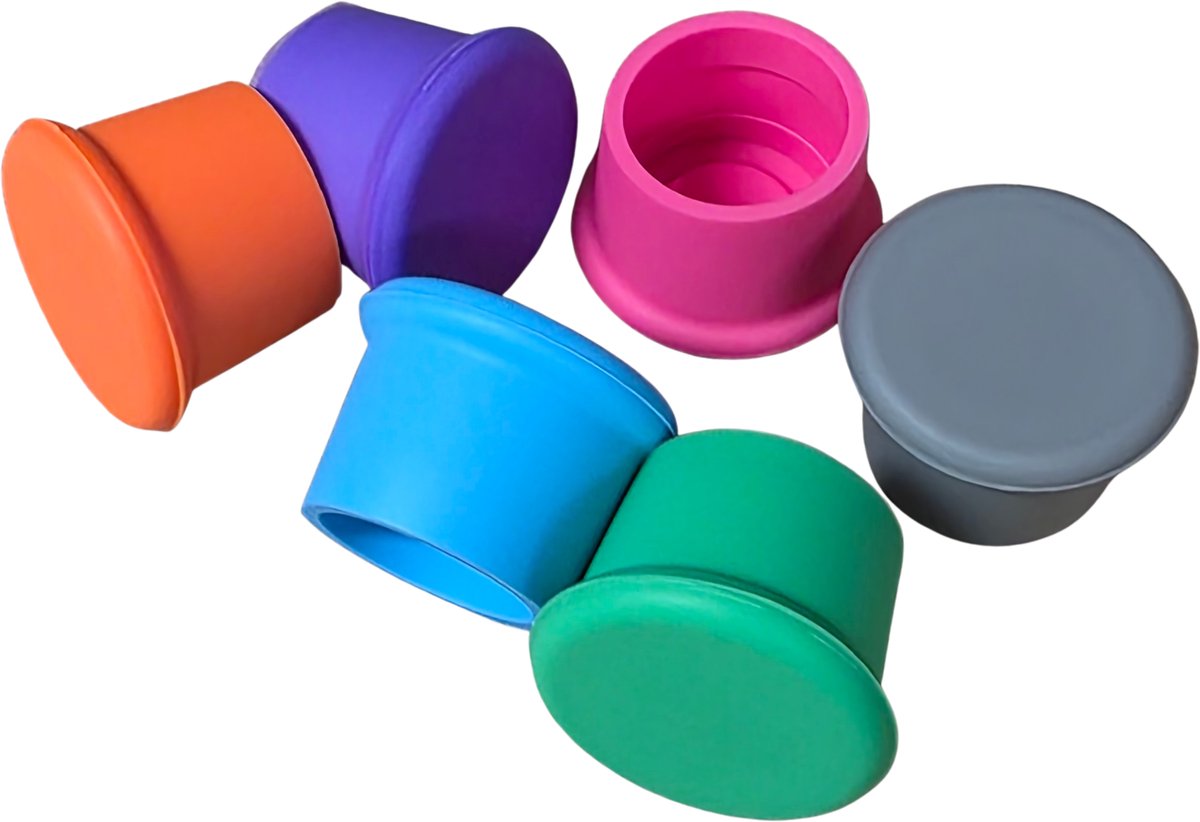 Gadgetpoint - Siliconen Champagne & Wijnfles Stoppers - Set van 2 - Multicolor