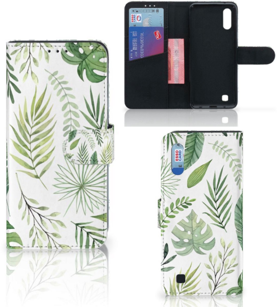 Boekhoesje voor Samsung Galaxy M10 Hoesje Leaves