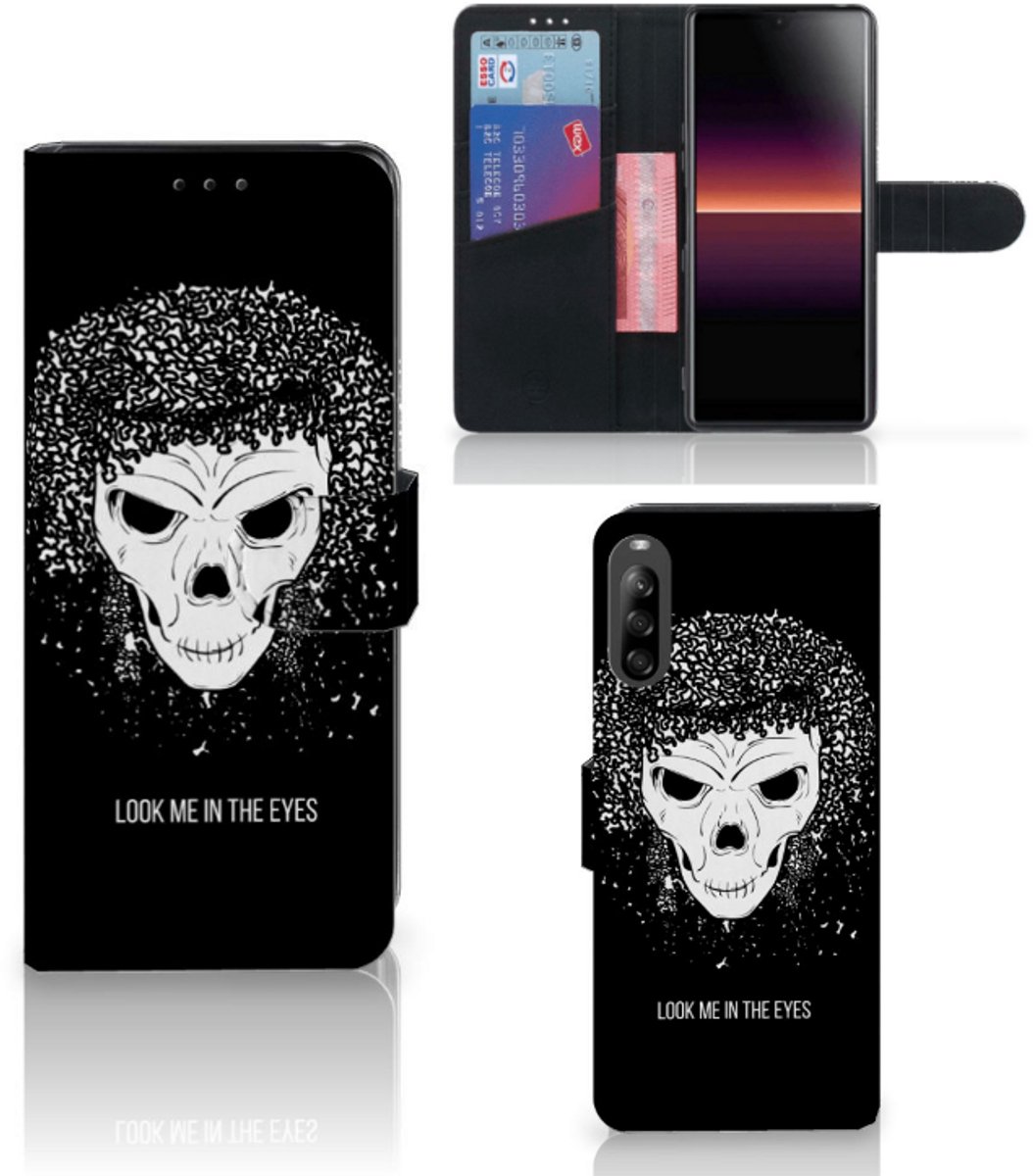 Telefoonhoesje met Naam Sony Xperia L4 Skull Hair