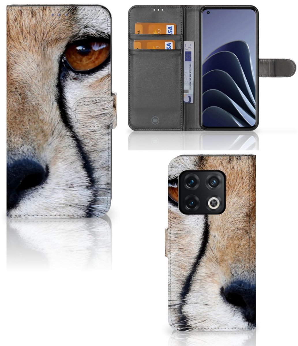 OnePlus 10 Pro Telefoonhoesje met Pasjes Cheetah