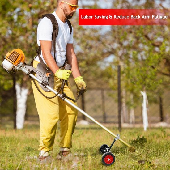 Steunwielen Grastrimmer - Reservewiel Gazon - Efficiënt Gras Snijden - Verstelbaar Universeel - 33.5 x 20 x 7 cm - Meerkleurig — afbeelding 2