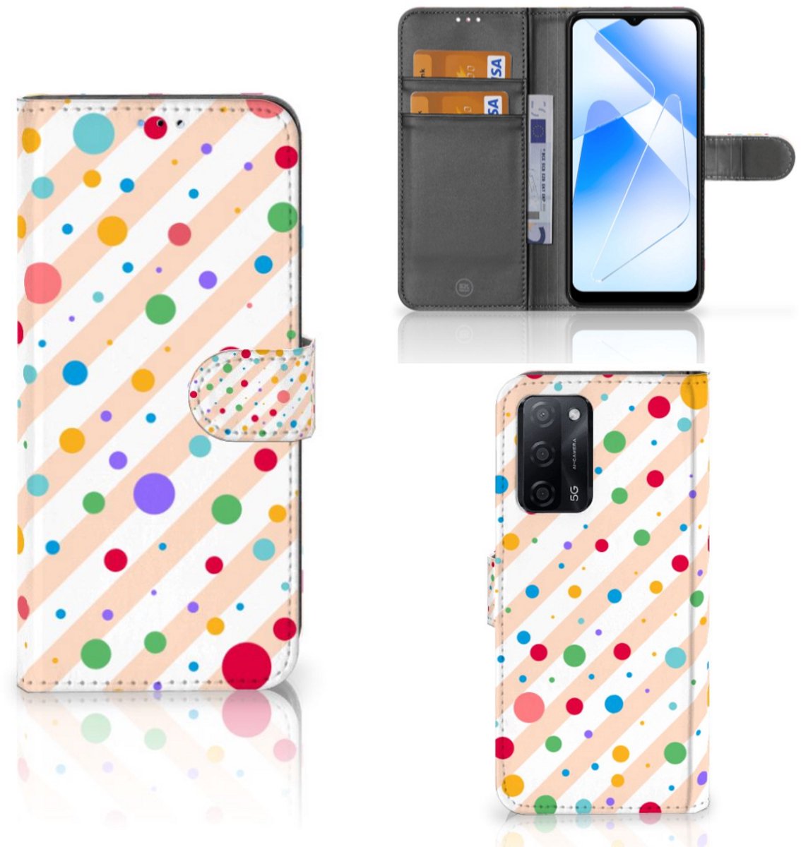 OPPO A16/A16s/A54s Telefoon Hoesje Dots