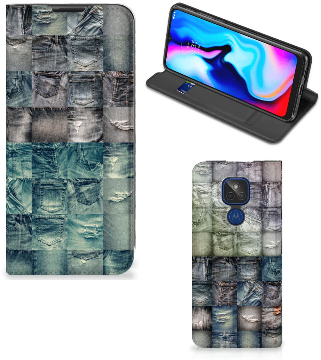 Hippe Standcase Motorola Moto G9 Play Spijkerbroeken