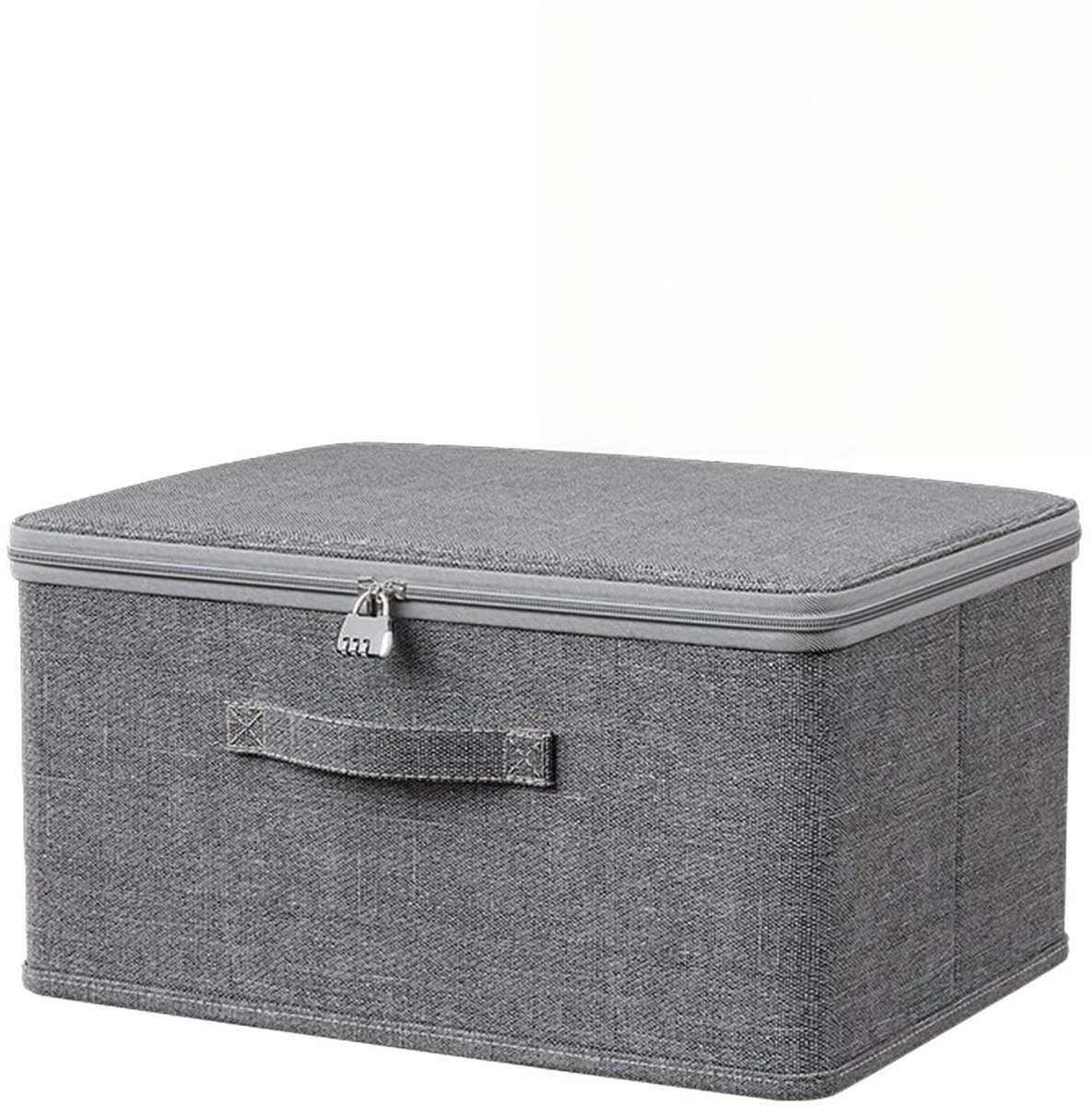 Cosensi - Lockable Box - Opbergdoos met slot - Functioneel en ruimtebesparend - Grijs - Organiser box - Geschikt voor kleding en speelgoed