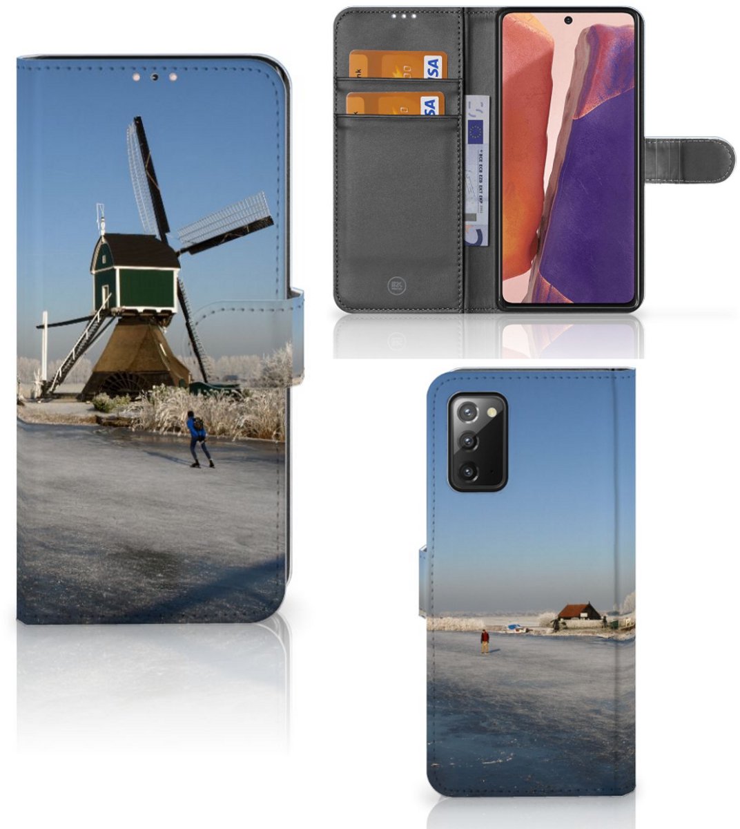 Boekhoesje voor Samsung Galaxy Note 20 Flip Cover Schaatsers