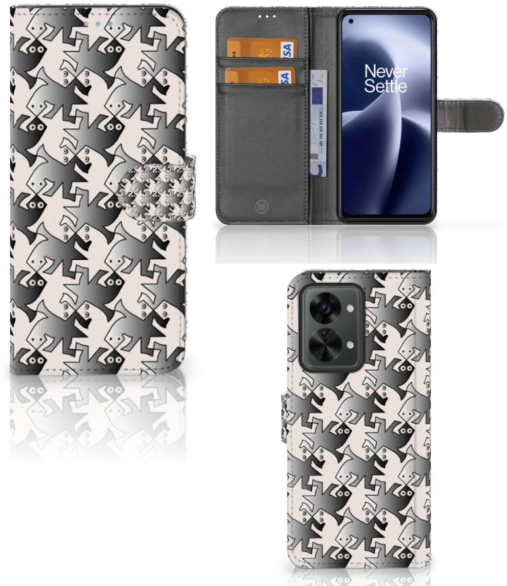 OnePlus Nord 2T Telefoonhoesje met Pasjes Salamander Grey