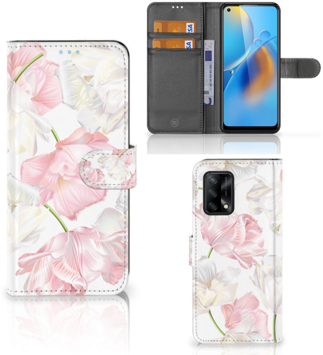 OPPO A74 4G Hoesje Lovely Flowers