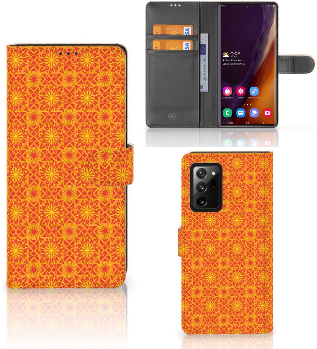 Samsung Galaxy Note20 Ultra Telefoon Hoesje Batik Oranje