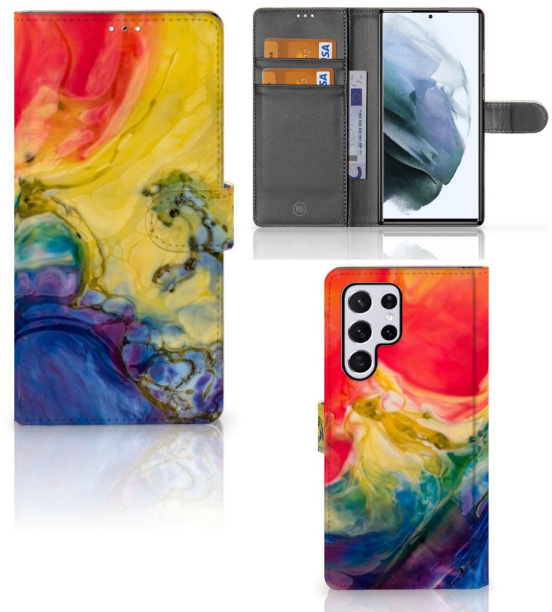 Hoesje Samsung Galaxy S22 Ultra Watercolor Dark