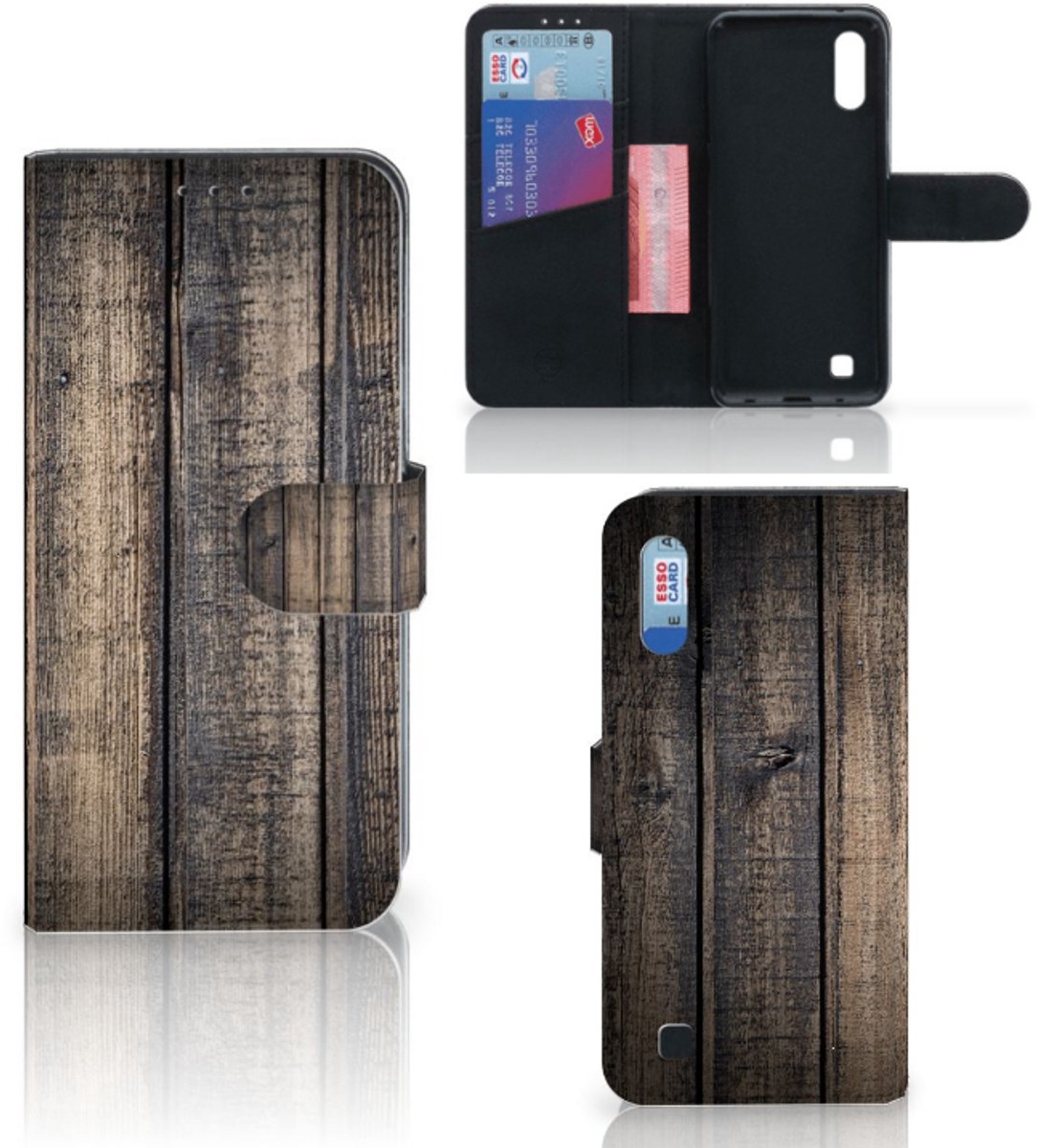 Samsung Galaxy M10 Book Style Case Steigerhout