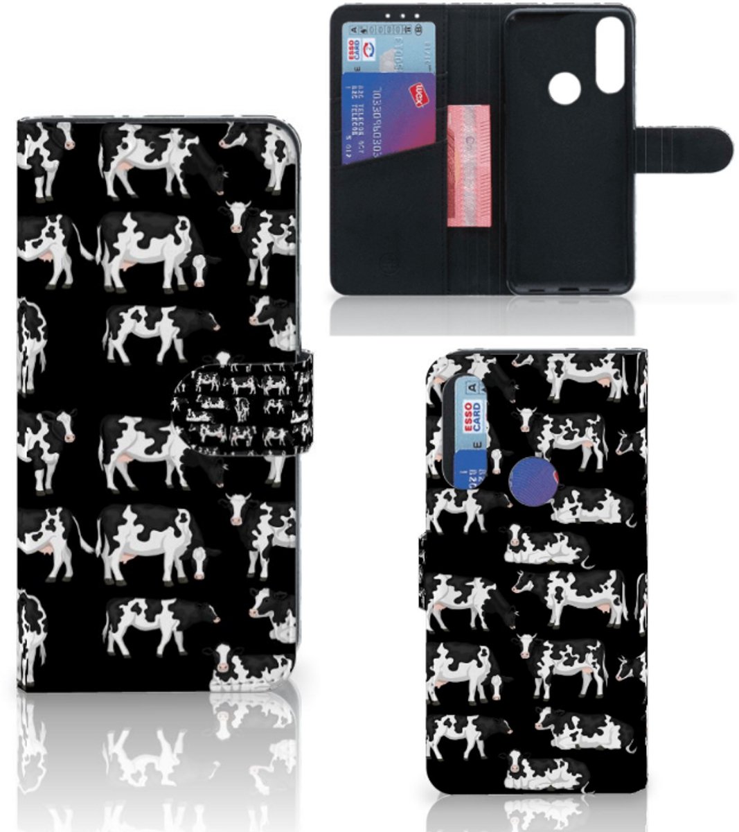 Alcatel 1S 2020 Telefoonhoesje met Pasjes Koetjes