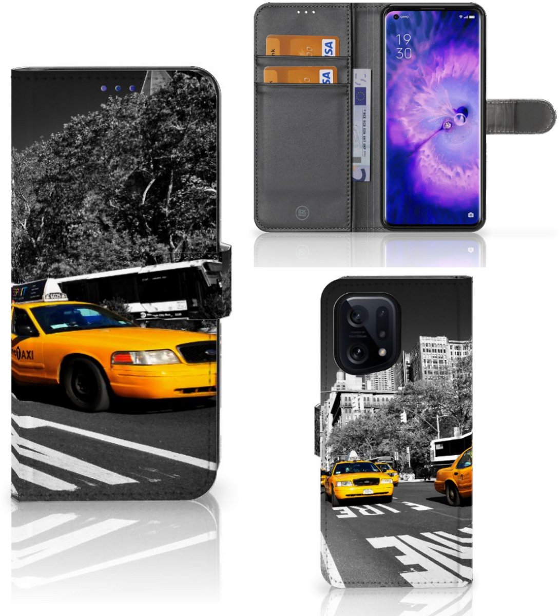 OPPO Find X5 Flip Cover New York Taxi