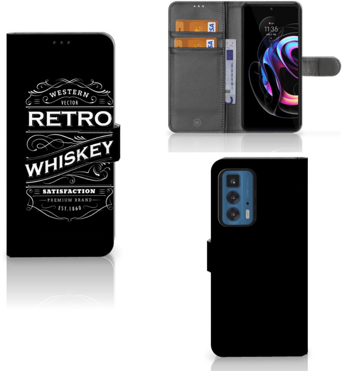 Motorola Edge 20 Pro Book Cover Whiskey