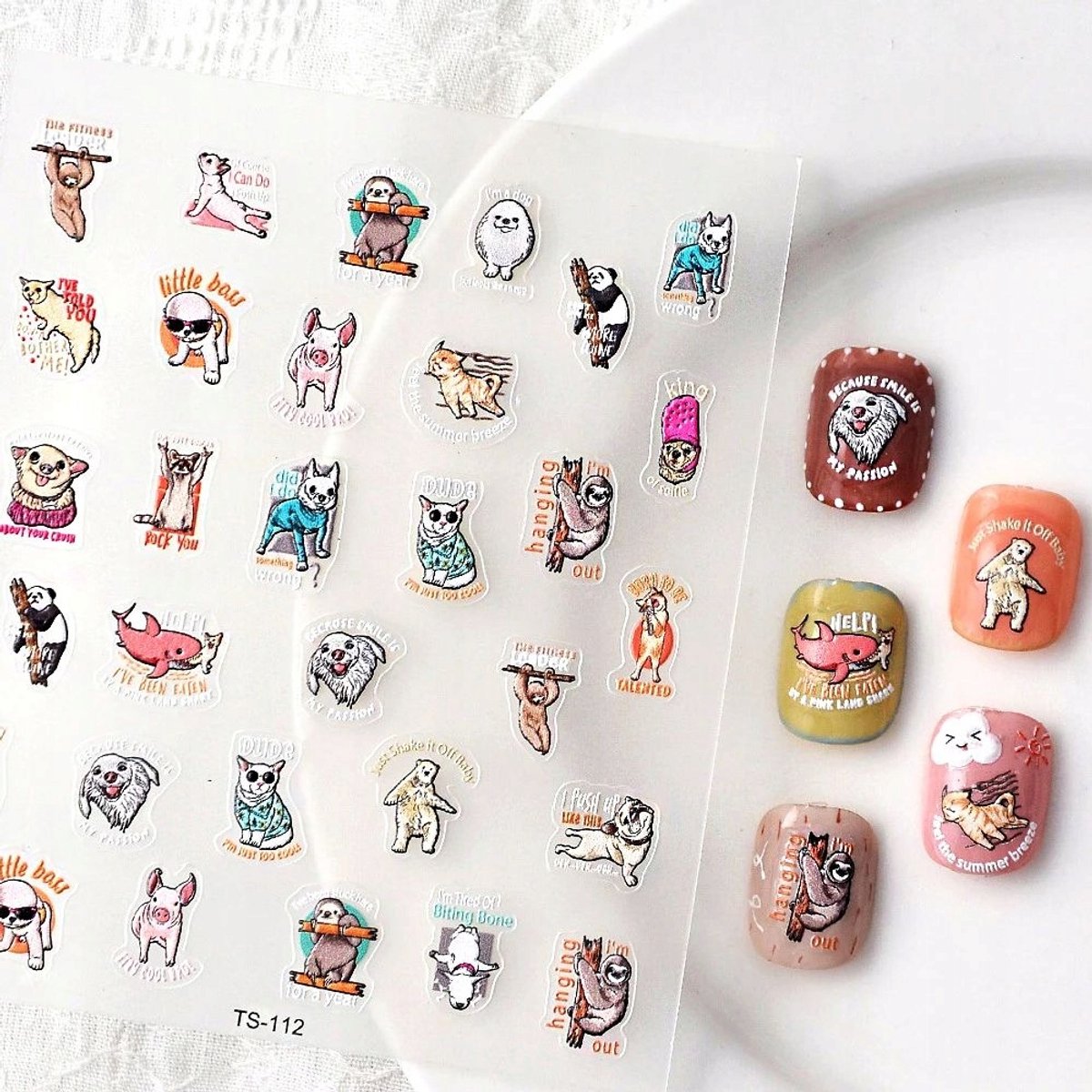 Frezarkowo - Dieren - 3D Nagelstickers - Zelfklevend - Katten en Honden