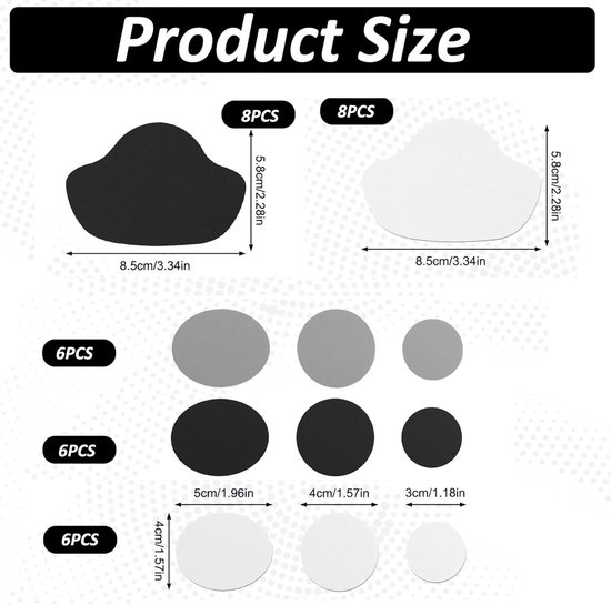Sneaker Reparatie Patches - Schoen Hak Reparatie - Schoenen Herstellen - Zelfklevend Ontwerp - 34 Stuks - Assorti — afbeelding 3