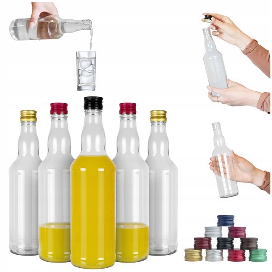 Bimberek Monopol - Glazen Flessen 500ml - Voor Alcohol en Likeuren van Bimberek — afbeelding 3