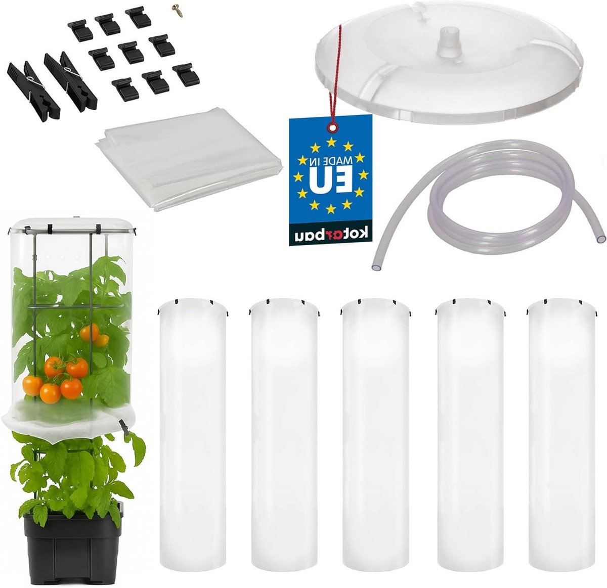 Beschermfolie voor planten - Tomatenkap Rijkfolie - Planten beschermen - Scheurvast UV-bestendig - Diameter 40 cm - Transparant