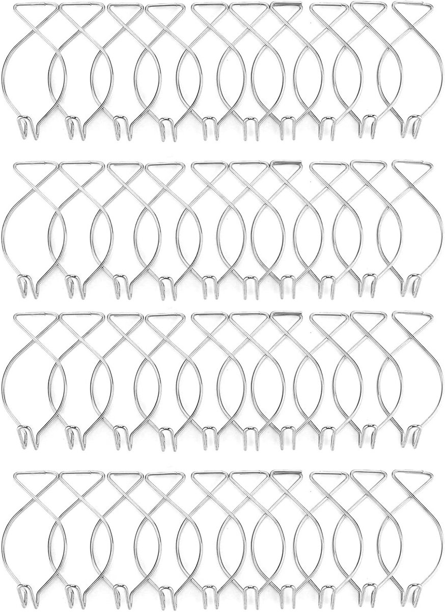 40 Stuks Hangende Haakclips voor Plafond, Automatische Terugtrekbare Haken voor Feesten, Thuis en Bruiloften, 5.8x3x1.8cm