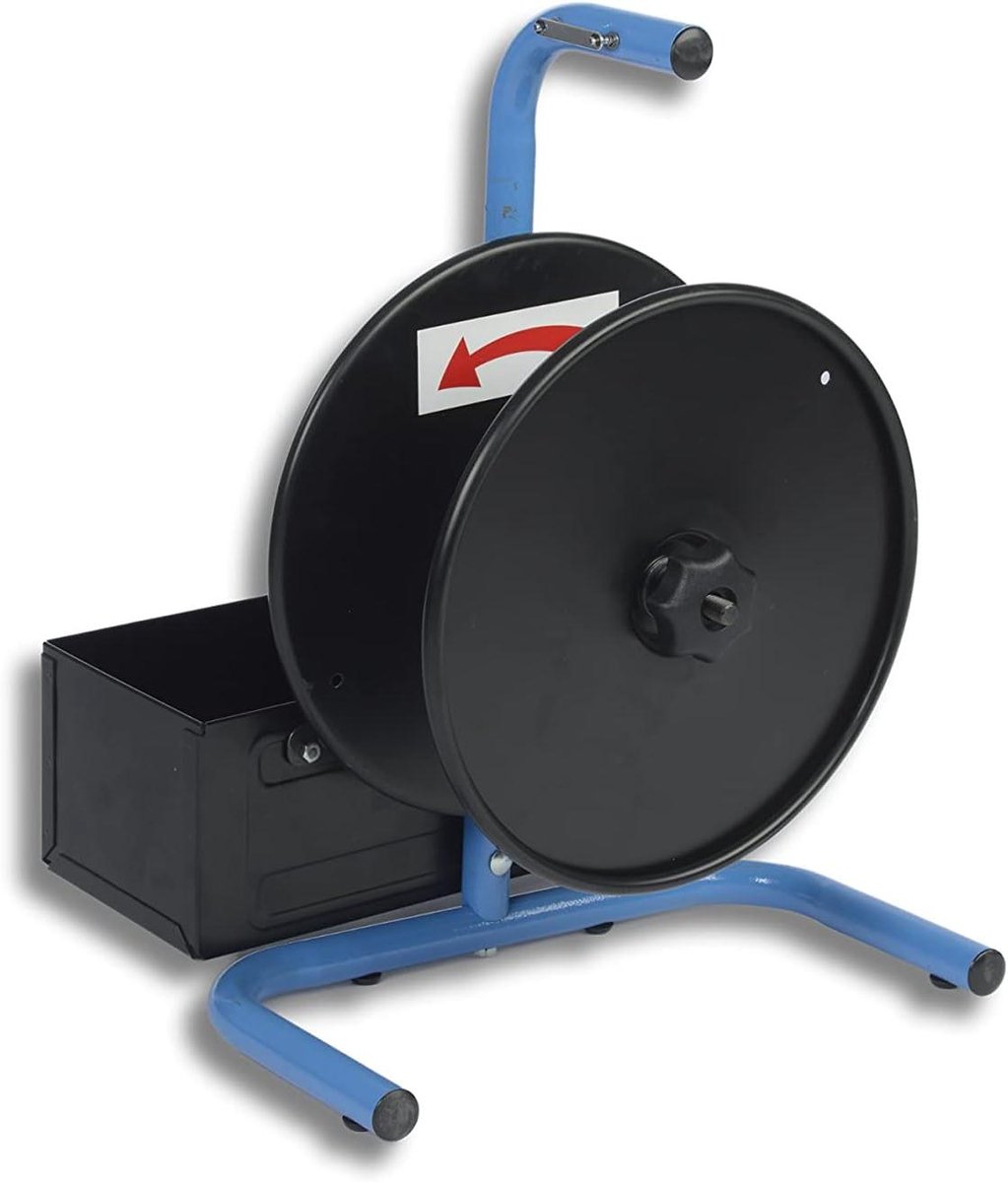 Afrolapparaat Omsnoerband - Band Dispenser - Pakketten Verpakken - Met Afrolrem - Voor 63/76mm Kern - Blauw