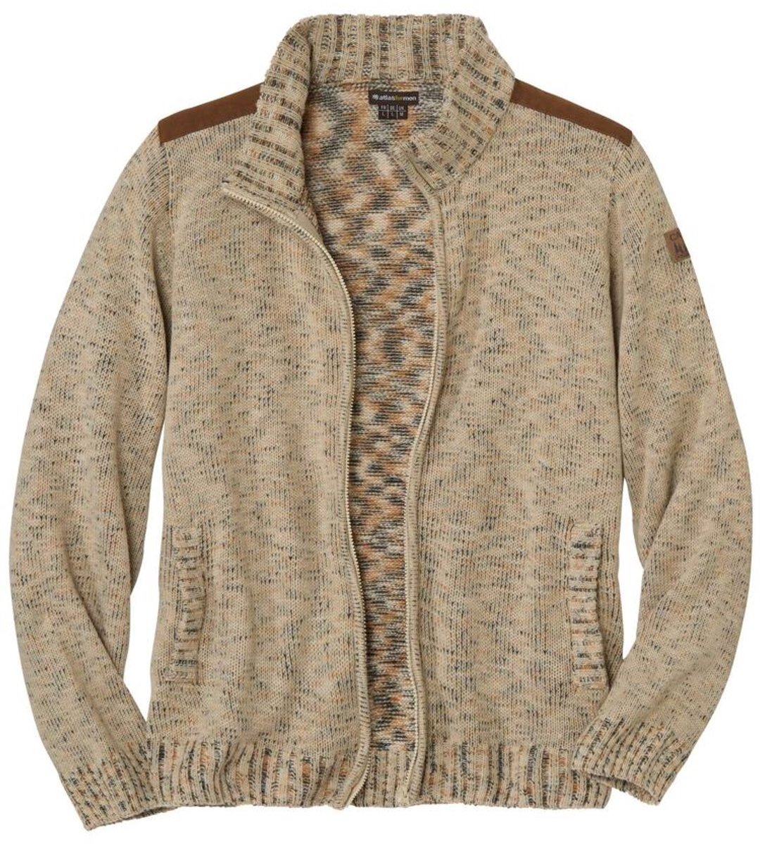 ATLAS FOR MEN - Gebreid vest met rits - Heren - Verkrijgbaar in grote maten - M