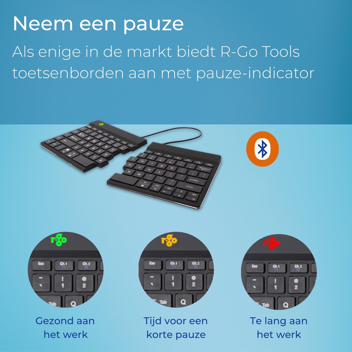 R-Go Split Break - Ergonomisch Toetsenbord Bluetooth thumbnail 8