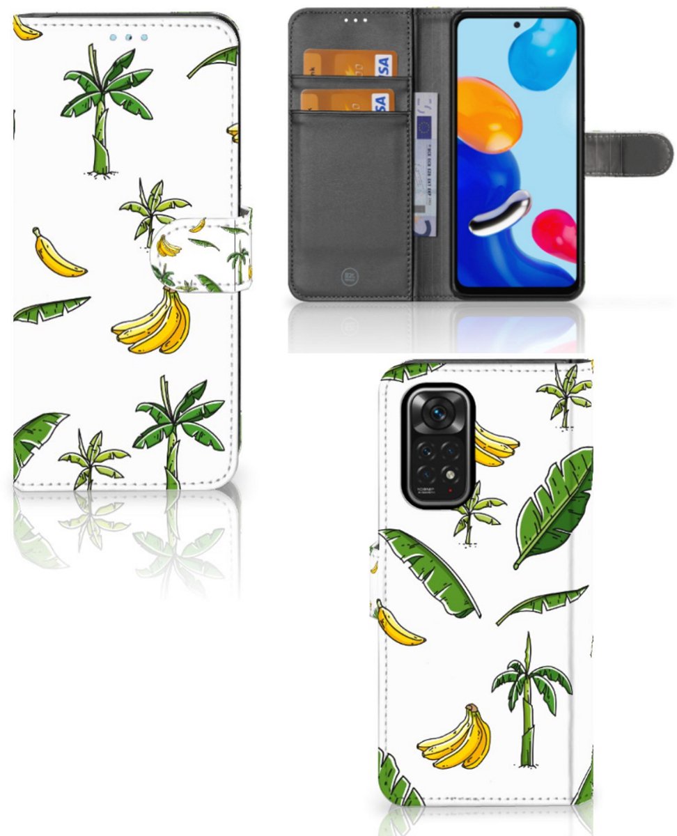 Boekhoesje voor Xiaomi Redmi Note 11/11S Hoesje Banana Tree