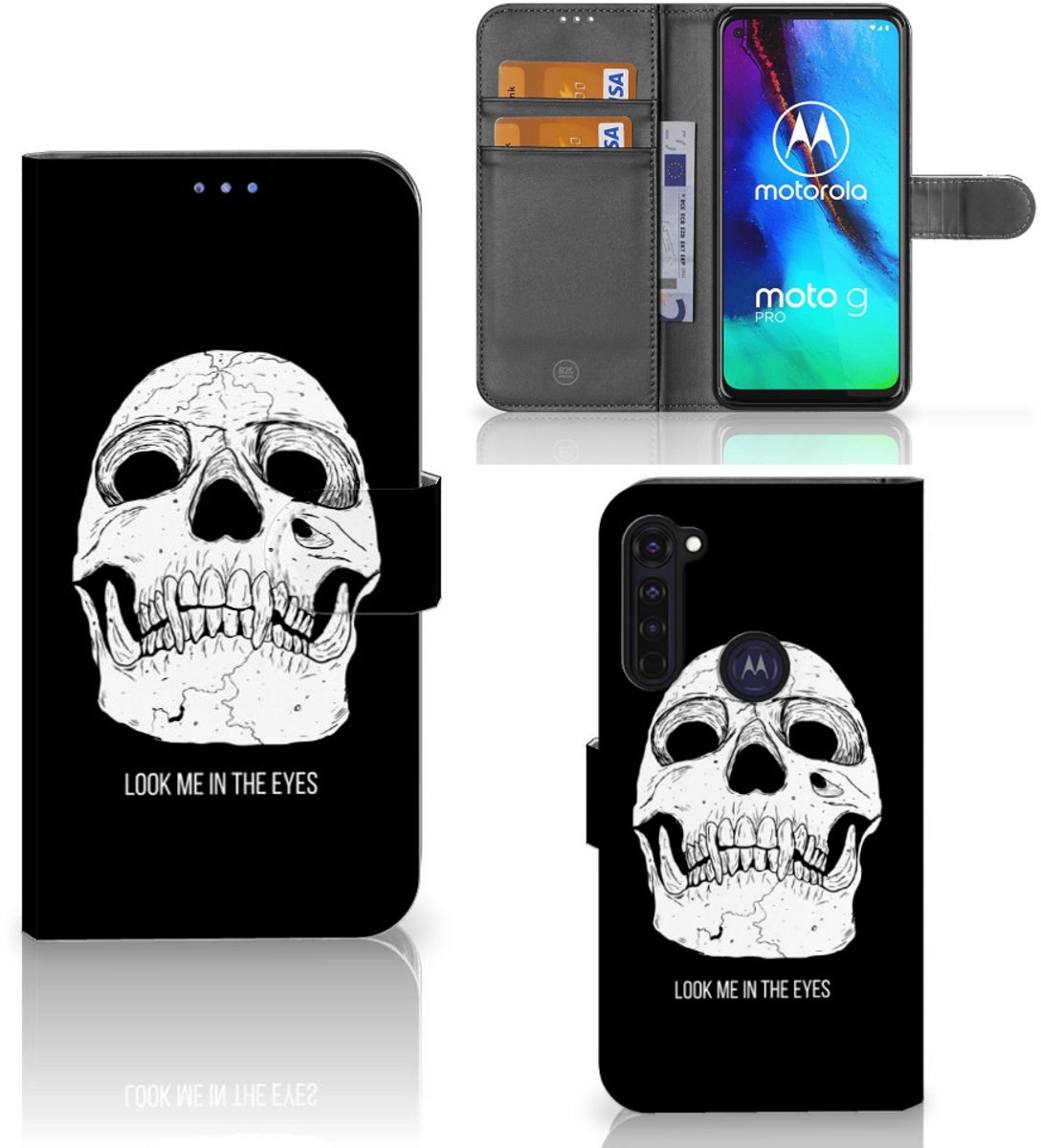 Telefoonhoesje met Naam Motorola Moto G Pro Skull Eyes