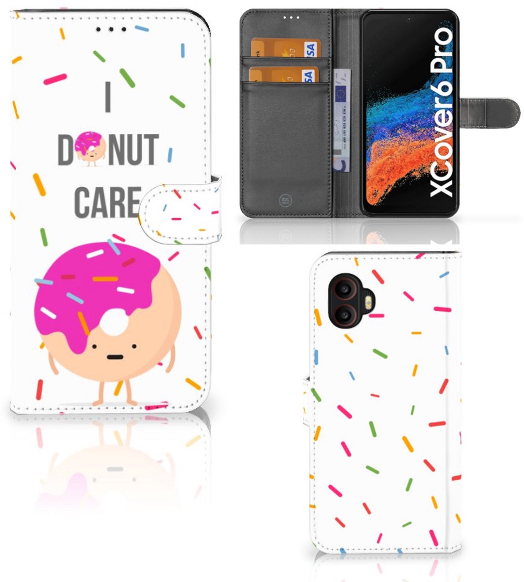 Samsung Galaxy Xcover 6 Pro Book Cover Donut Roze