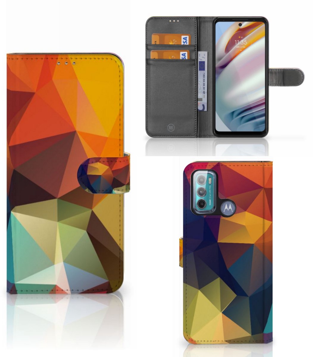 Motorola Moto G60 Book Case Polygon Color