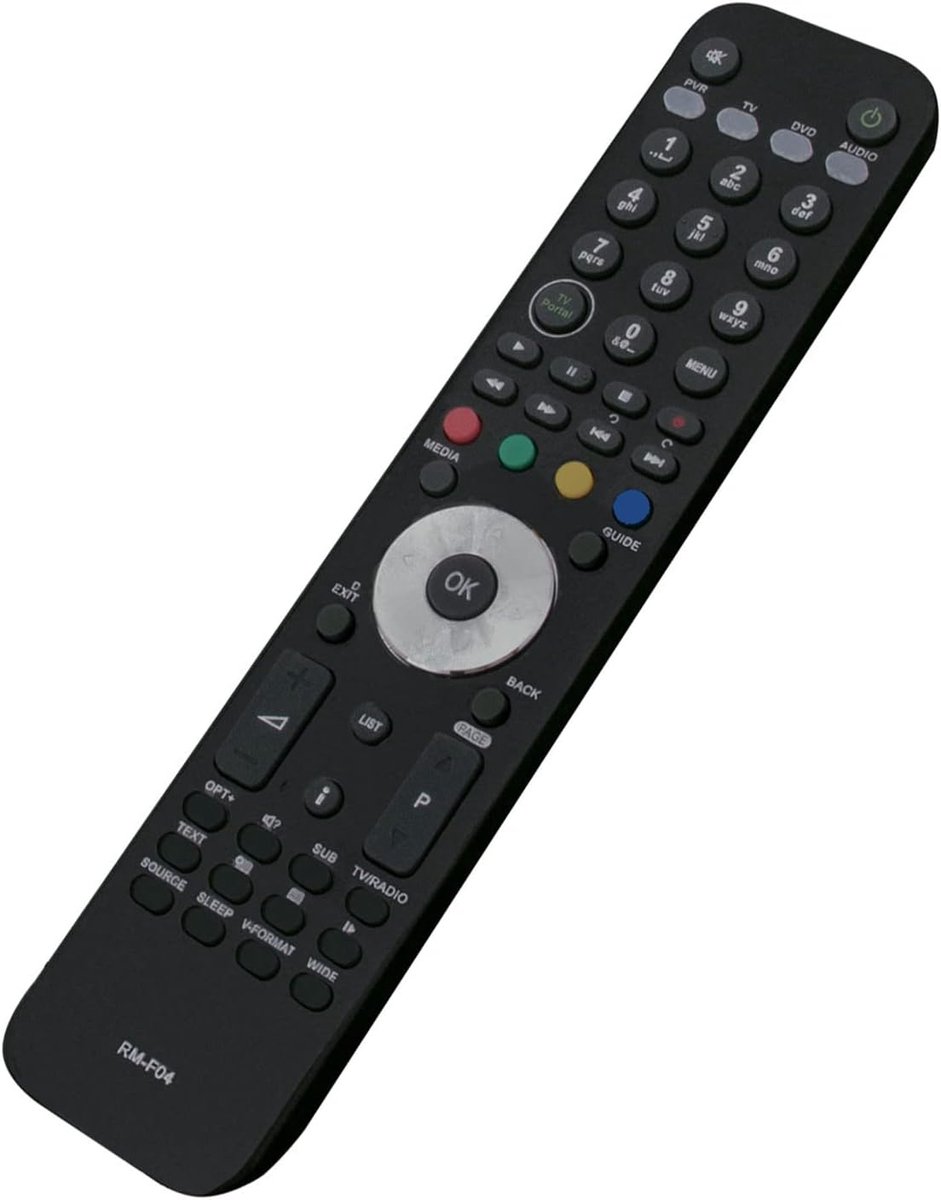 Vervang Afstandsbediening - IR Afstandsbediening - TV Bediening - Geen Programmering Nodig - 10 Meter Bereik - Zwart